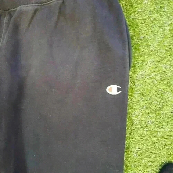 Champion Sweatpants Men's XL Black Reverse Weave Outdoors Stretch Gym Y2k - Picture 3 of 8